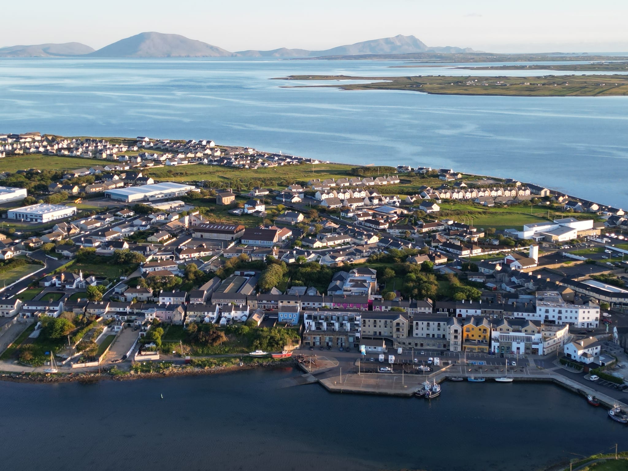 Belmullet town aerial view